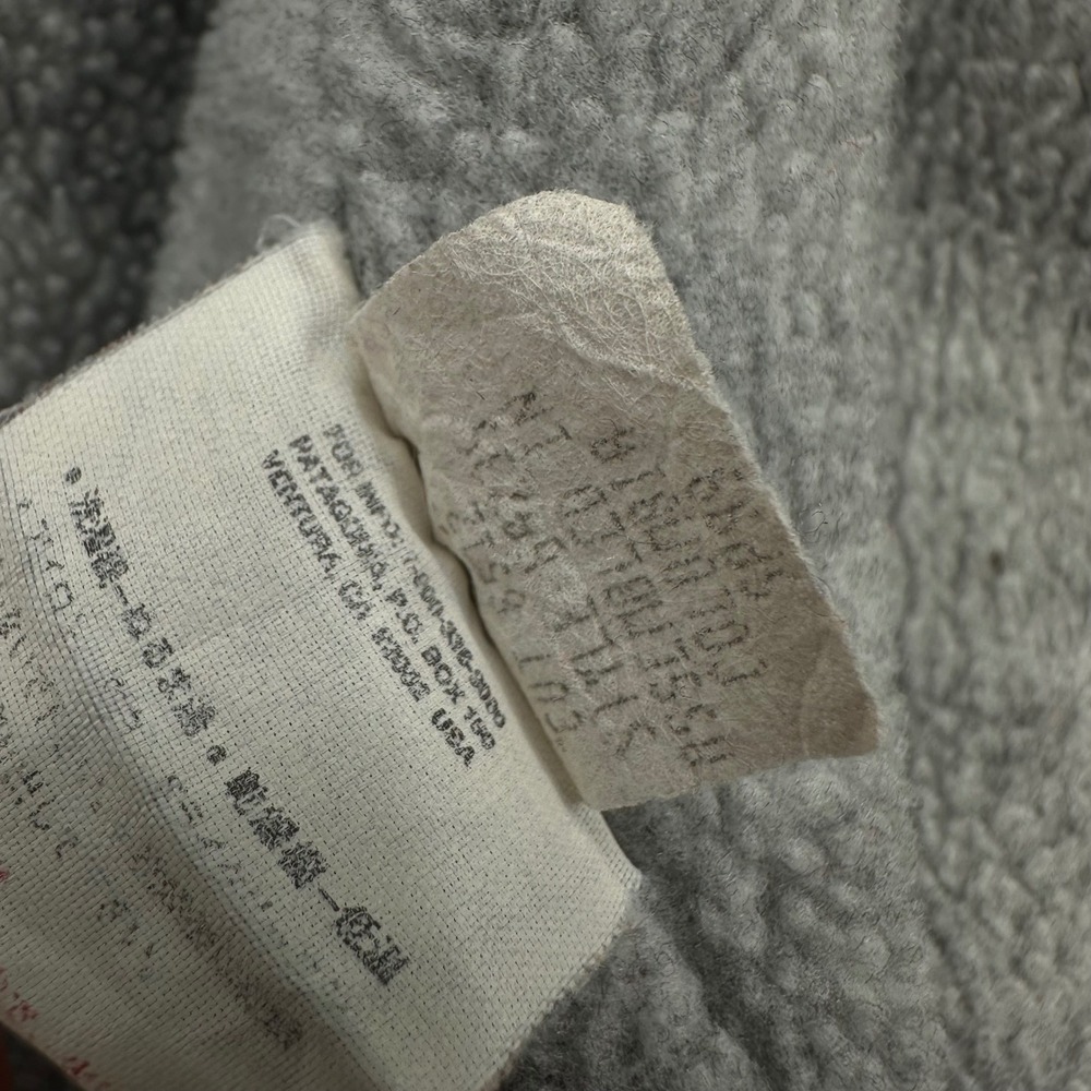 Patagonia Shelled Synchilla Jacket Black Grey Fleece Lined Bomber Women's Small - Picture 16 of 16
